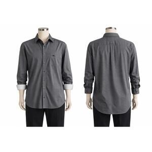 Y2K Tommy Bahama Sarasota Shirt Men’s XXL Gray /black Geometric Long Sleeve